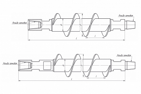 Шнек ШБ-120 L-1000 мм З-34 Пр фото