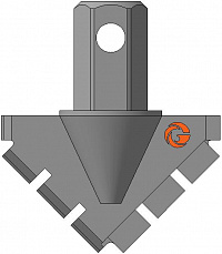 Долото шнековое лопастное ДП-76.36.Ш19 фото